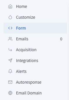 The Form submenu